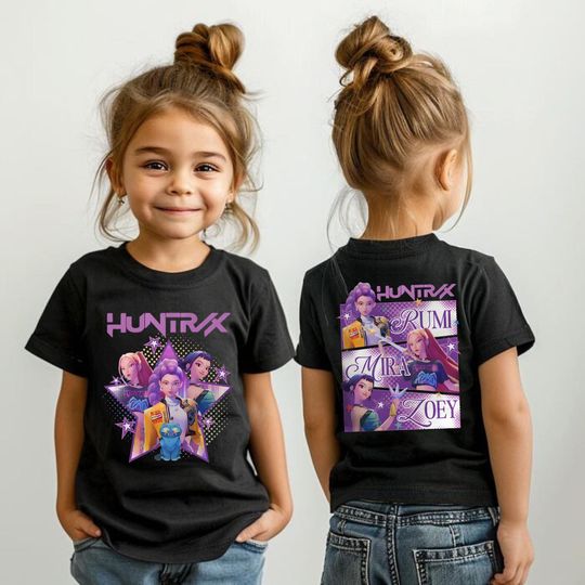 Discover Huntrix girls kpop demon hunters t shirt mira rumi zoey tee kawaii kpop movie merch