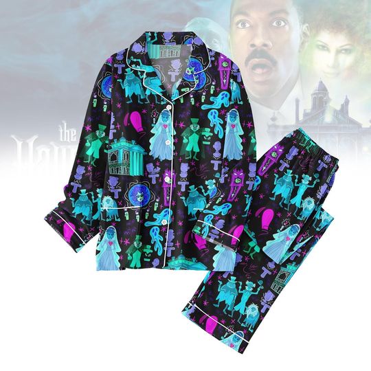 Discover Haunted Mansion Pajamas Set, Haunted Mansion Ghost PJs, Disney Haunted House Halloween Sleepwear, Halloween Movie Gift, Gift For Her