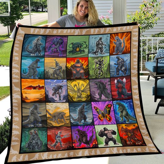 Kaiju Collection Fleece Blanket | Christmas Gift | Gift Idea For Fans