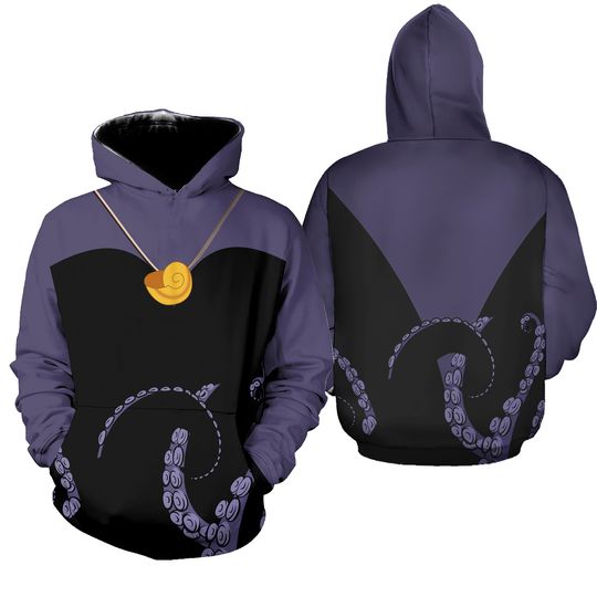 Ursula Costume Hoodie, The Little Mermaid 3D Hoodie, Ursula Christmas Hoodie, Disney Villains Cosplay Hoodie, Disney Women Leggings
