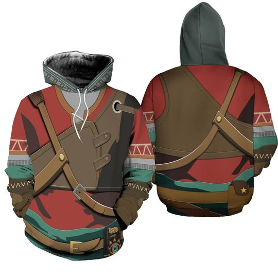 Halloween Legend Of Zelda Hylian Armor Costume Cosplay 3D Hoodie, Zelda Jogger Pants, Link Zelda Shirt, Nintendo Shirt, Sports Pants
