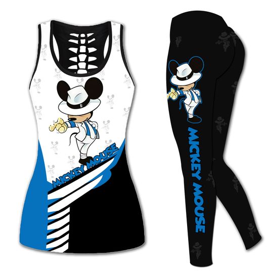 New Mickey Mouse Hollow Tanktop Legging Sets | Women's Day Gift
