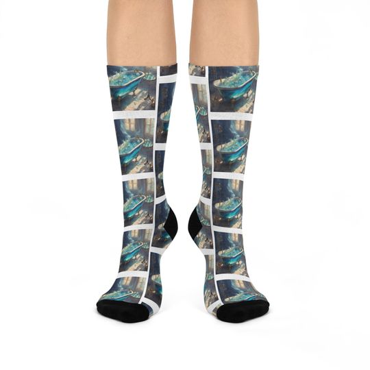 Discover Phish - Bathtub Gin Original Art - Cushioned Crew Socks with White Background