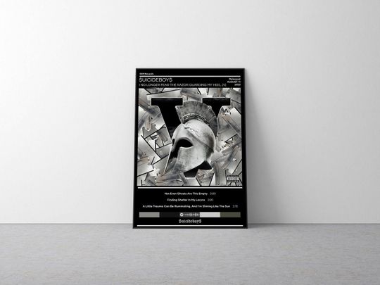 Discover SuicideboyS Poster | I No Longer Fear the Razor Guarding My Heel (V) Poster | Rap Music Poster | Album Cover Poster | Music Poster Gift