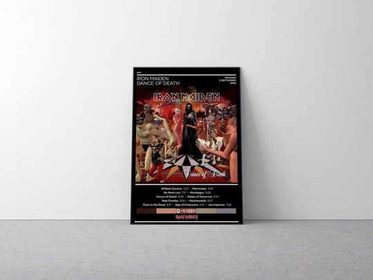 Iron Maiden Poster | Dance of Death Poster | Metal Music Poster | Album Cover Poster