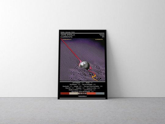 Discover Tame Impala Poster | Currents Poster | Rap Music Poster | Album Cover Poster | Music Poster Gift | Wall Decor | 4 Color | Home Decor
