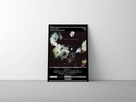 The Cure Poster | Disintegration Poster | Rock Music Poster | Album Cover Poster