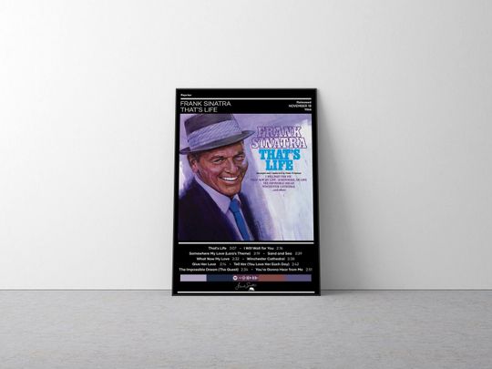 Frank Sinatra Poster | That's Life Poster | Jazz Music Poster | Album Cover Poster