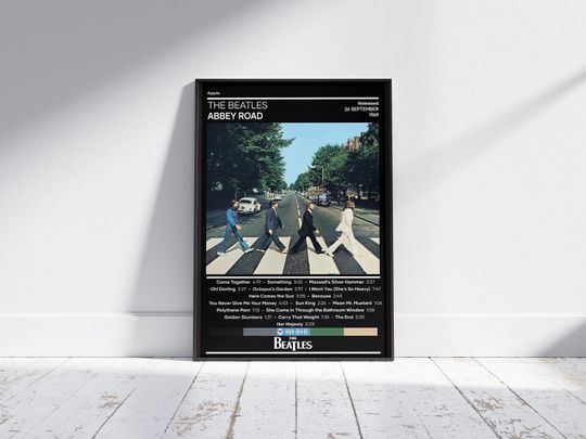 The Beatles Poster | Abbey Road Poster | Rock Music Poster