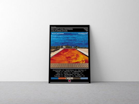 Discover Red Hot Chili Peppers Poster | Californication Poster | Rock Music Poster | Album Cover Poster | Music Poster Gift | Wall Decor | 4 Color