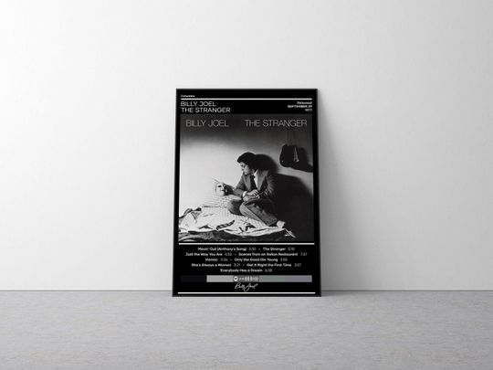Billy Joel Poster | The Stranger Poster | Rock Music Poster