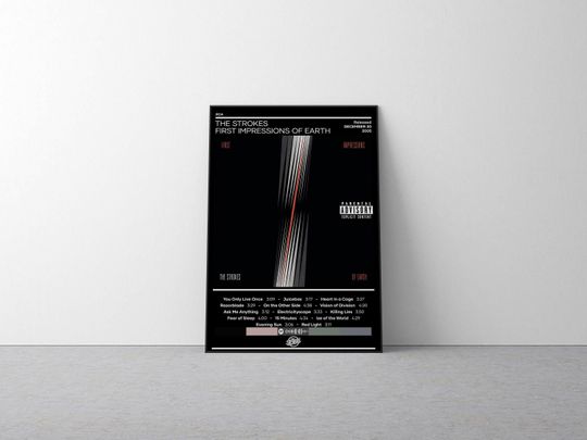 Discover The Strokes Poster | First Impressions of Earth Poster | Rock Music Poster | Album Cover Poster | Music Poster Gift | Wall Decor | 4 Color