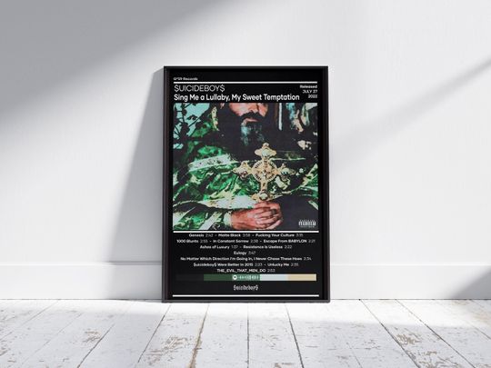 Discover SuicideboyS Poster | Sing Me a Lullaby, My Sweet Temptation Poster | Music Poster | Album Cover Poster | Music Poster Gift | Wall Decor