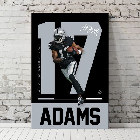 Davante Adams Raiders Football Wall Art Poster
