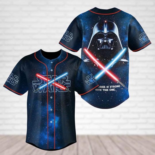 Discover Star Wars Darth Vader And Light Stick Baseball Jersey, Spaceship Baseball Shirt, Skywalker Jersey Shirt, Disney Matching Team Jersey