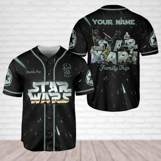 Discover Custom Star Wars Baseball Jersey, Star Wars Trip Jersey Shirt, Darth Vader Shirt, Skywalker Shirt, Star Wars Characters Shirt For Fan