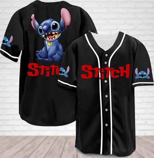 Custom Stitch 2025 Baseball Jersey, Disney Trip Baseball Shirt, Matching Jersey Team, Lilo & Stitch Shirt, Magic Kingdom Gifts For Kids