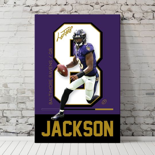 Lamar Jackson Poster - Minimalist Baltimore Ravens Football Art