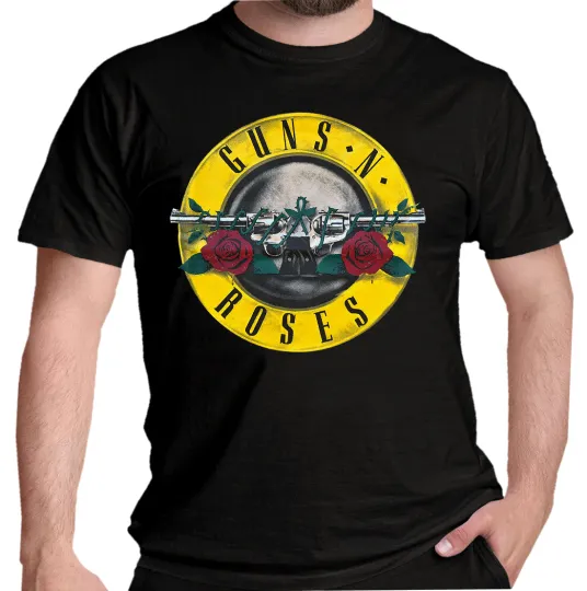 Discover Guns N Roses Classic Logo T-Shirt Official Rock Licensed