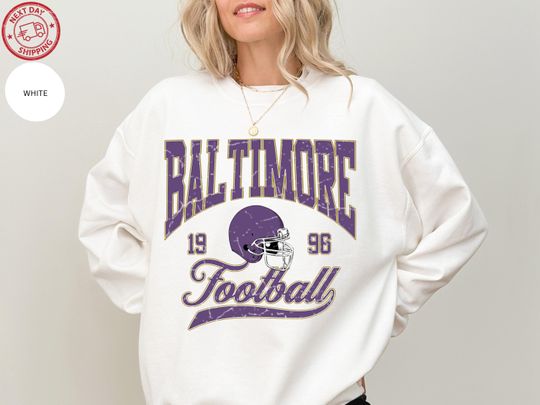 Vintage Baltimore Ravens Football Crewneck Sweatshirt