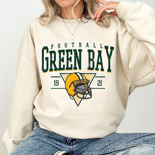 Discover Green Bay Football Sweatshirt, Retro Game Day T-Shirt, Parckers Fan Shirt, Helmet Football Lover Gift