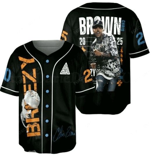 Discover Chris Brown Music Tour 2025 Baseball Jersey Graphic Fan Gift