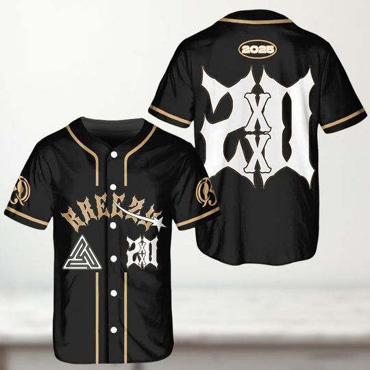 Chris Brown Breezy Bowl XX Baseball Jersey, Chris Brown Tour Jersey Shirt, Breezy Bowl XX Baseball Shirt