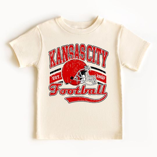 Kansas City Football Vintage Style Tshirt, Kansas City Football Crewneck, Football Shirt, Perfect Game Day Kids Tee, Kansas City Fan Gifts