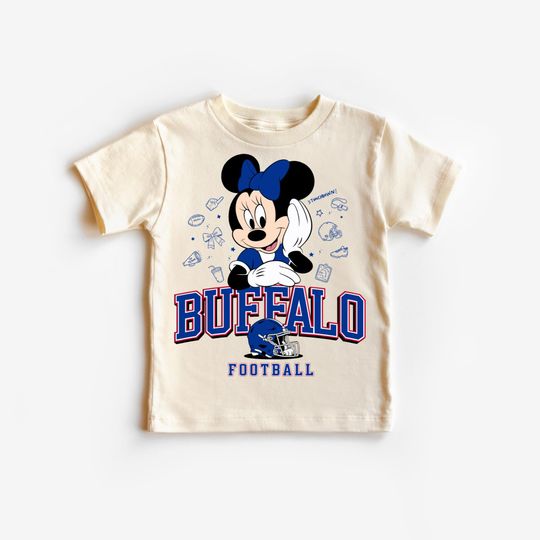 Discover Buffalo Football Minnie T-Shirt, Kids Game Day Tee, Disney Football Shirt