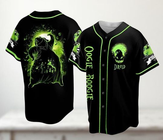 Discover Oogie Boogie Halloween Baseball Jersey, Nightmare Before Christmas Baseball Jersey Kids Shirt, Custom Spooky Outfit, Matching Halloween
