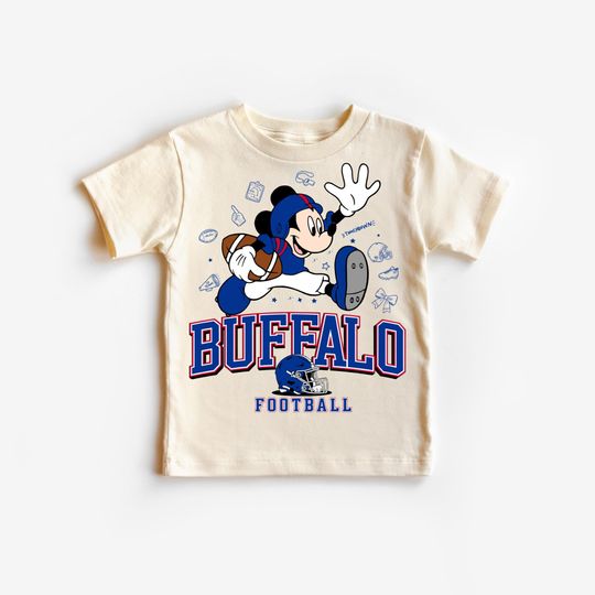 Discover Buffalo Football Mickey Mouse T-Shirt  Disney Sports Tee for Kids
