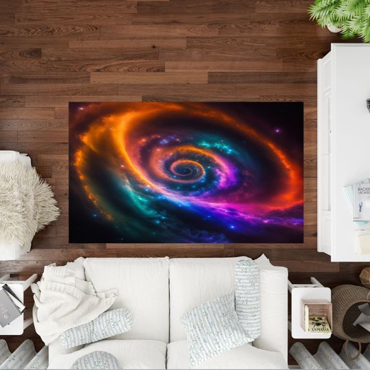 Discover Galaxy Rug, Universe Galaxy Rugs, Nebula Rug, Space Rug, Living Room Rug, Bedroom Rug