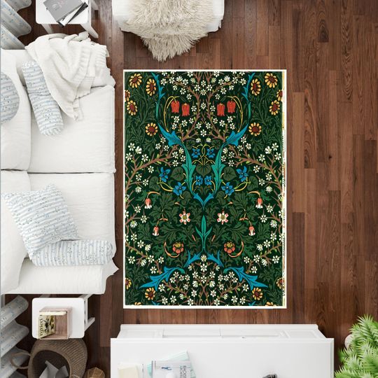 Discover William Morris's (1834-1896) Tulip Pattern Rug, Art Rug, Flower Pattern Rug