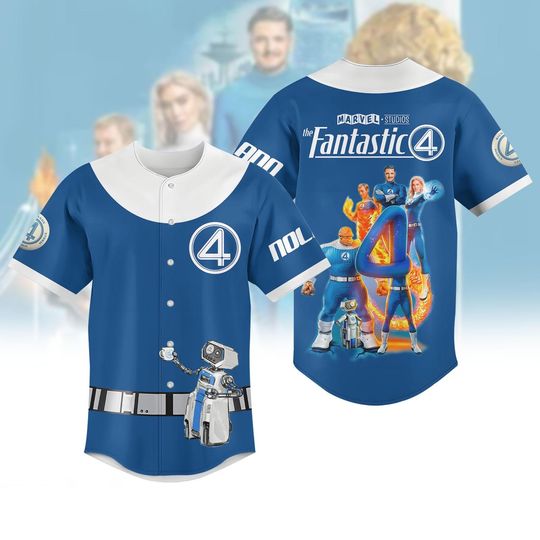 Discover Fantastic 4 Movie Inspired Vintage TShirt, Fantastic Four First Steps Baseball Jersey