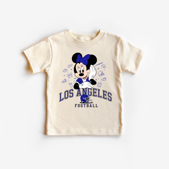 Discover Minnie Los Angeles Football Kids T-Shirt, Cute Game Day Tee,