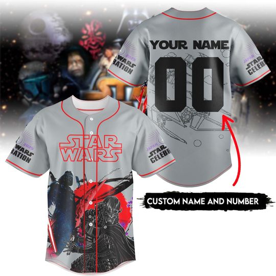 Star Wars Celebration Japan 2025 Baseball Jersey, Darth Vader Key Art Jersey