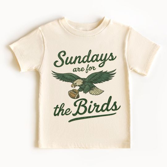 Discover Sundays Are For The Birds Philadelphia Kids & Adults Vintage Style Distressed Game Day T-Shirt