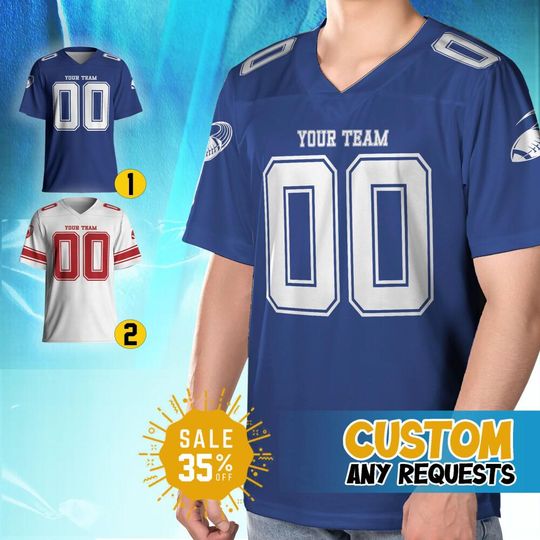 Discover Personalized Sports Fan Gear, Custom Famous Team Giant Football Jersey Collection, Game Day American Football Fans, Gift for Him