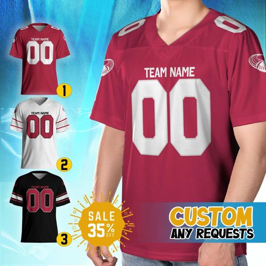 Discover Custom Team Cardinal Football Jersey Collection, Football Fans Lovers, Gameday Games, Personalized Fan Shirt, Famous Teams, Game Days Shirt
