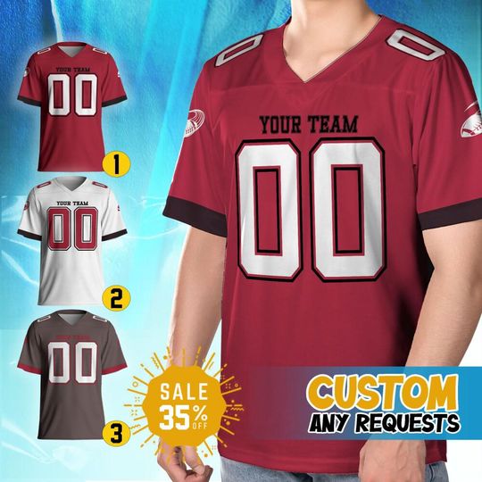 Discover Personalized Team Buccaneer Football Jersey Collection, Man Short Sleeves V-Neck Shirt, Gift for birthday, Game Day Outfit