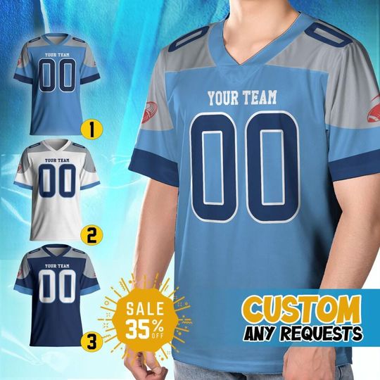 Discover Personalized Team Name Number jersey, Custom Men Women Youth Team Titan Football Jersey Collection, Match Days, Game Days Shirt