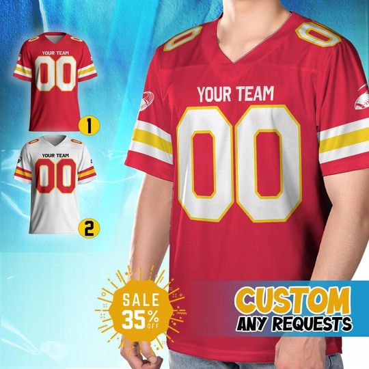 Discover Custom Team Chief Football Jersey Collection, Personalized Football Jersey for Teams, Game Day Outfit for Fans, Matching Game Day Outfits