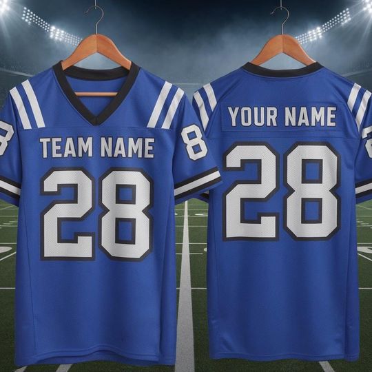 Discover Custom America Team Football Jersey, Royal Blue Football Jersey With Team Name Number