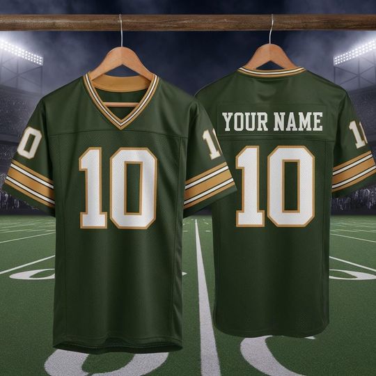 Custom America Team Green Football Jersey, Football Jersey With Name Number