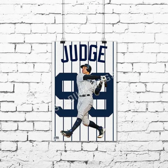 Discover Aaron Judge New York Yankees Pinstripes Home Jersey Wall Art