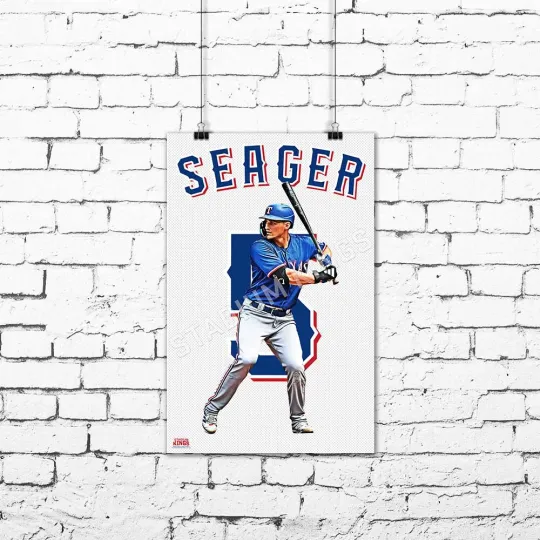 Corey Seager Texas Rangers Poster Wall Art Print