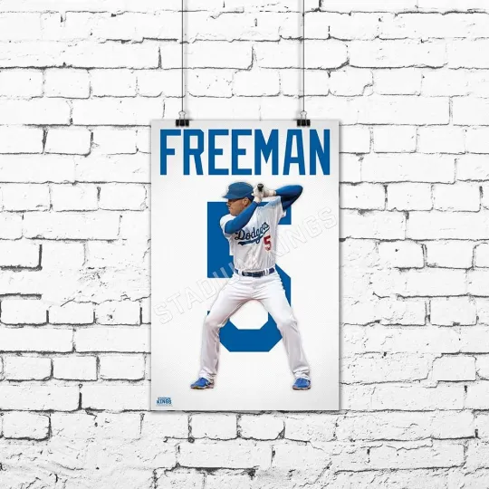 Discover Freddie Freeman Los Angeles LA Dodgers Home Wall Art Print