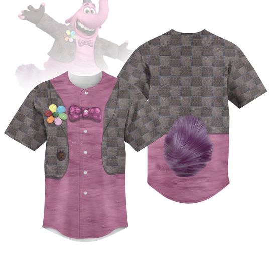 Bing Bong Cosplay Costume Jersey, Inside Out Cosplay Baseball Shirt
