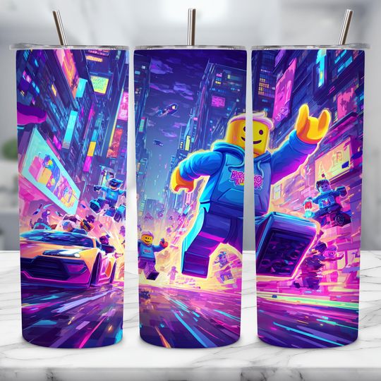 Discover Game 20 oz Skinny Tumbler Png, Cartoon Characters 20oz Tumbler Png, Game Characters Straight and Taper Tumbler Wrap, Kids Tumbler