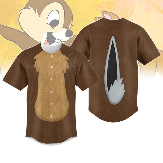Halloween Chip n Dale Baseball Jersey, Chip Rescue Rangers Cosplay Costume